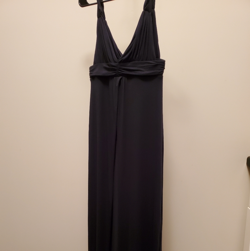 VICTORIAS SECRET Long Black Fly Away Night Gown Sz Small